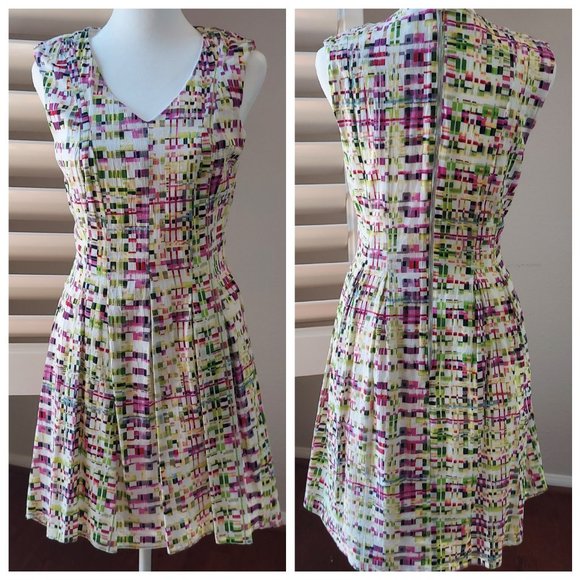 W118 by Walter Baker Dresses & Skirts - W 118 by Walter Baker Laura Dress Iridescent Grid Print Sleeveless Sz XS